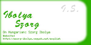 ibolya szorg business card